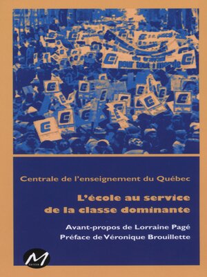 cover image of L'école au service de la classe dominante